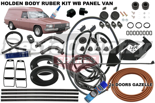 Holden PANEL VAN Body Rubber Kit WB GAZELLE Pinchweld - kzWB4-b