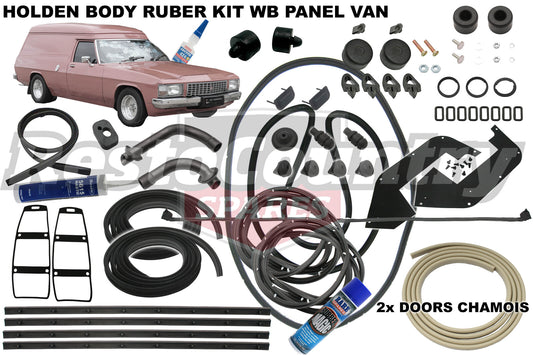 Holden PANEL VAN Body Rubber Kit WB CHAMOIS Pinchweld - kzWB4-c