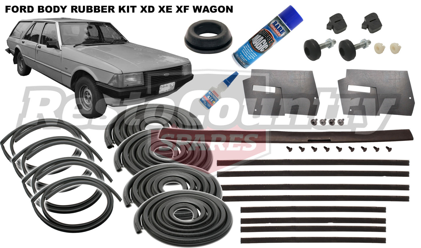 Ford Falcon Body Rubber Kit XD XE XF Station Wagon - kzXD4-a